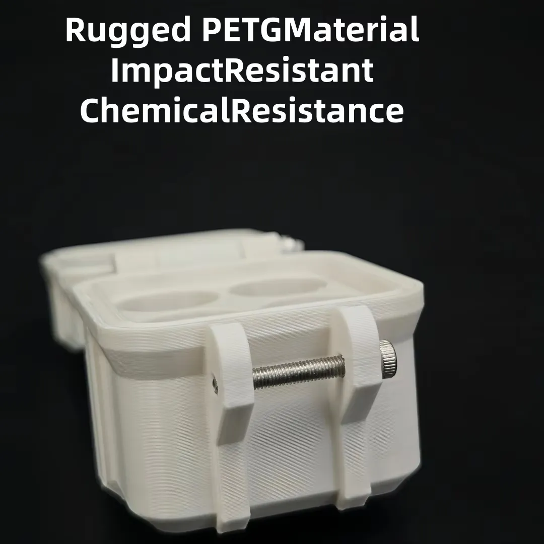Rugged PETG 3ml vial holder with impact and chemical resistance
